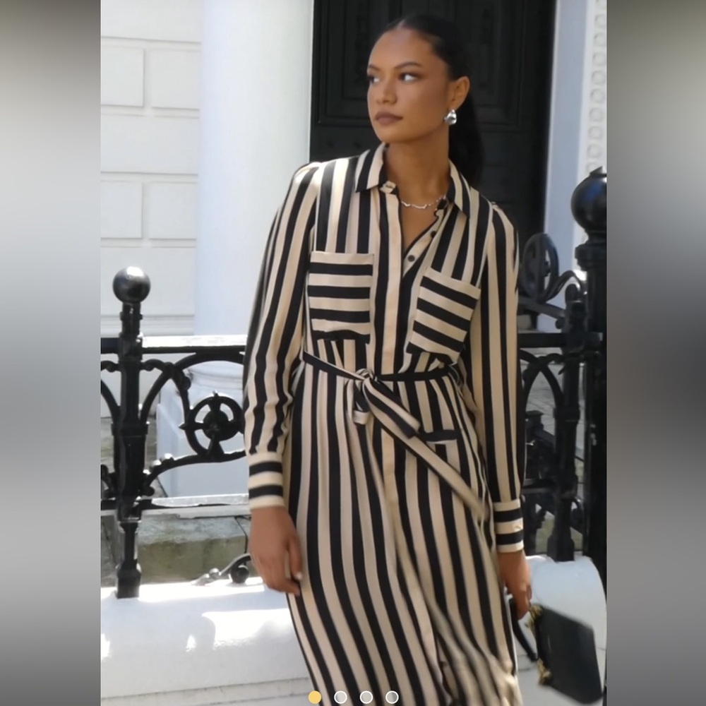 Noisy May Long Sleeve Striped Will Dress